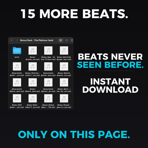 15 more beats - never seen before, instant download, only on this page